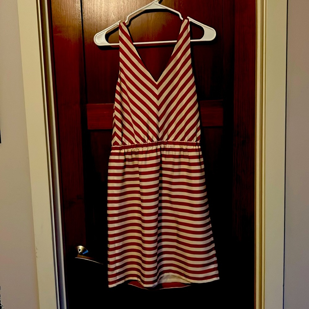 LOFT size small v-neck and v-back lined dress